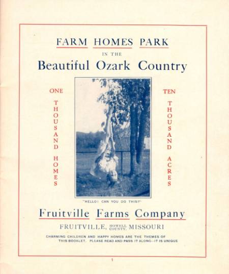 Fruitville Farms Company promotional pamphlet